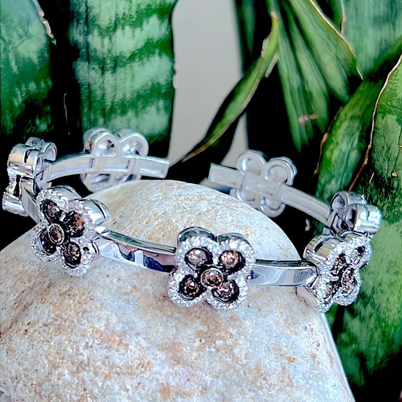 18 karat gold, and 3 carat diamond bracelet - Picture 15 of 17